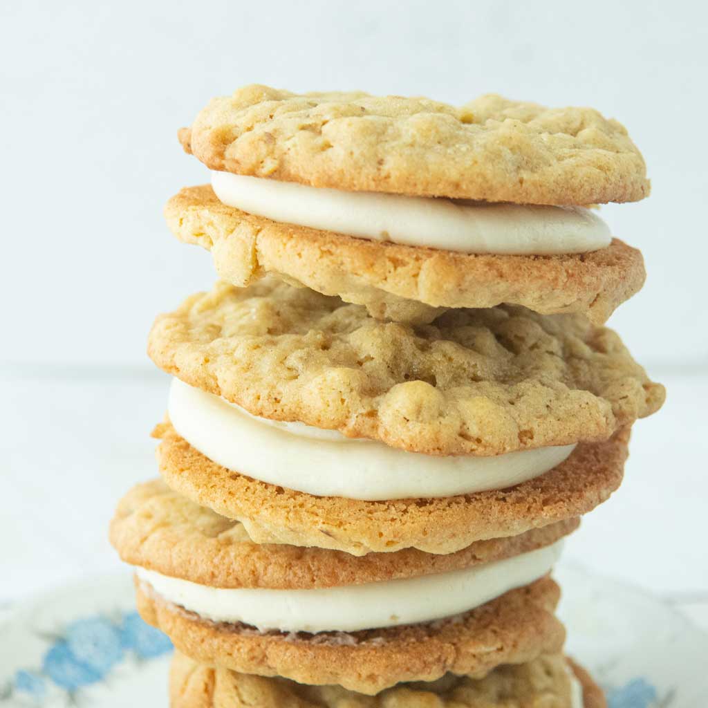 stack of oatmeal cream pies