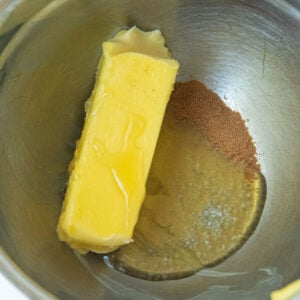 butter, honey, cinnamon, and salt in bowl